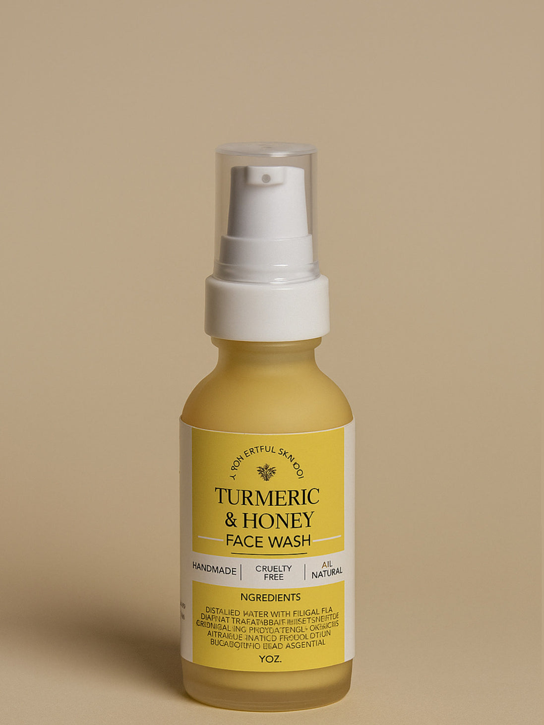 Nettoyant/demaquillant au miel, pollen d’abeille & Curcuma (éclat)