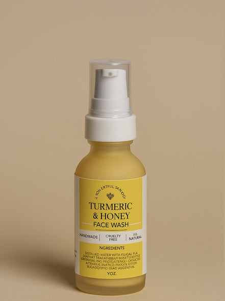 Nettoyant/demaquillant au miel, pollen d’abeille & Curcuma (éclat)