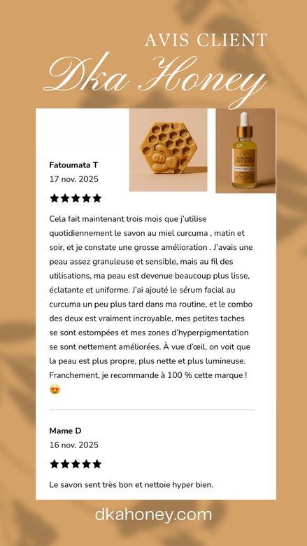 Sérum facial au curcuma & pollen d'abeilles